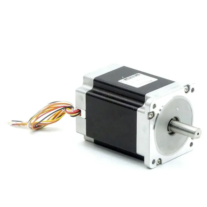 Produktfoto 1 von EC MOTION NEMA34 2-Phasen-Schrittmotor 1.8° 5.4Nm Litzen:8 4.5A Frontwelle:14mm