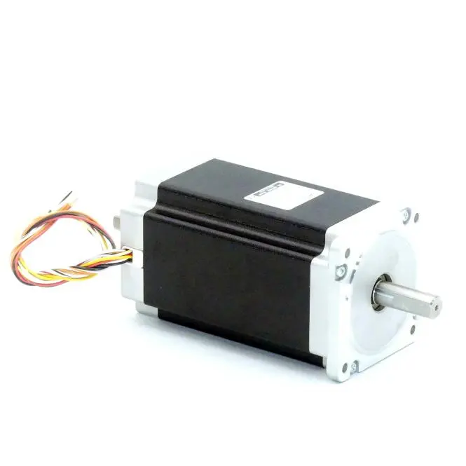 Produktfoto 1 von EC MOTION NEMA34 2-Phasen-Schrittmotor 1.8° 7.2Nm Litzen:8 6.4A 2-Wellenenden:14mm