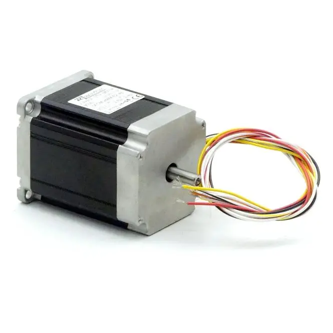 Produktfoto 1 von EC MOTION NEMA23 2-Phasen-Schrittmotor 0.9° 1.45Nm Litzen:8 2.45A 2-Wellenenden:6.35mm