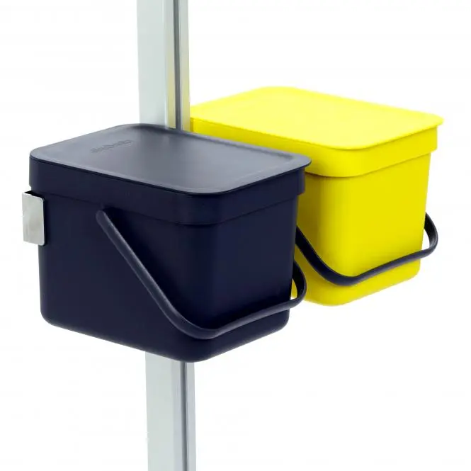Produktfoto 1 von MASCHINENTEIL24 2 St. Mülleimer à 6 Liter incl. Halter