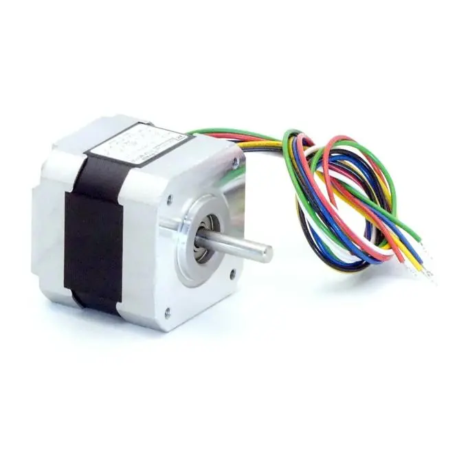 Produktfoto 1 von EC MOTION NEMA17 2-Phasen-Schrittmotor 1.8° 0.26Nm Litzen:6 0.2A Frontwelle:5mm