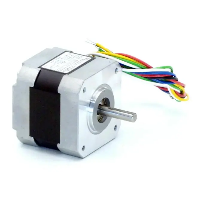 Produktfoto 1 von EC MOTION NEMA17 2-Phasen-Schrittmotor 1.8° 0.26Nm Litzen:6 0.8A Frontwelle:5mm