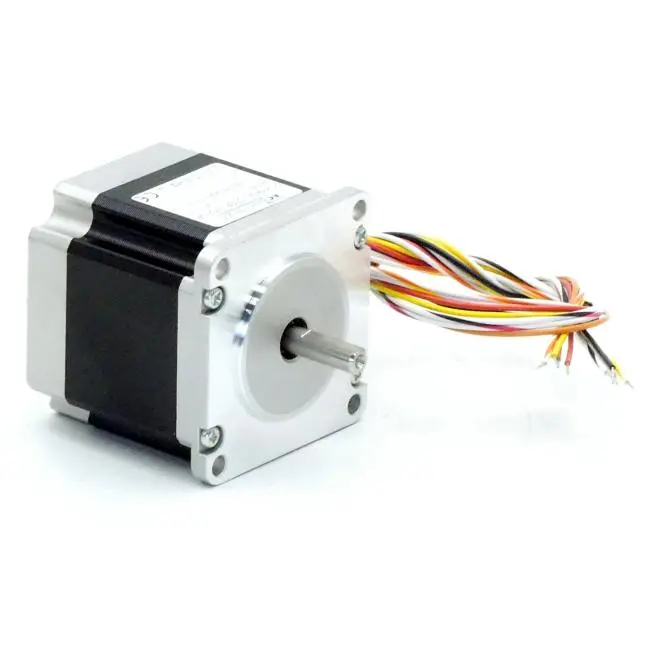 Produktfoto 1 von EC MOTION NEMA23 2-Phasen-Schrittmotor 1.8° 0.9Nm Litzen:8 2.0A 2-Wellenenden:6.35mm
