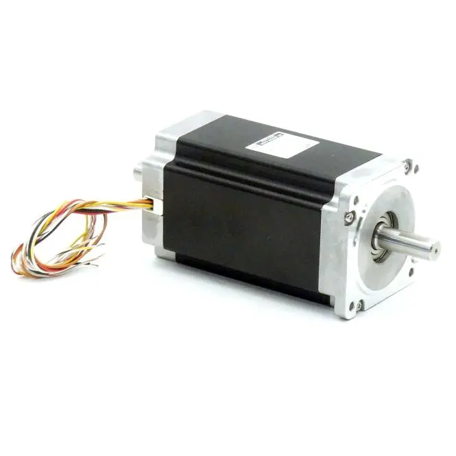 Produktfoto 1 von EC MOTION NEMA34 2-Phasen-Schrittmotor 1.8° 7.2Nm Litzen:8 6.4A 2-Wellenenden:14mm