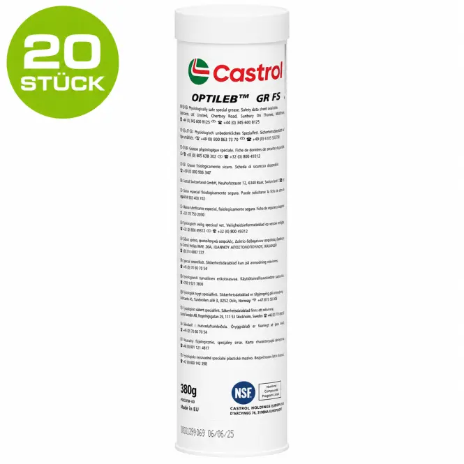 Produktfoto 1 von CASTROL 380gr. Kartuschen 20 Stück