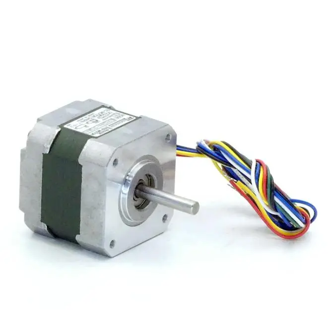 Produktfoto 1 von EC MOTION NEMA17 2-Phasen-Schrittmotor 1.8° 0.16Nm Litzen:6 0.8A Frontwelle:5mm
