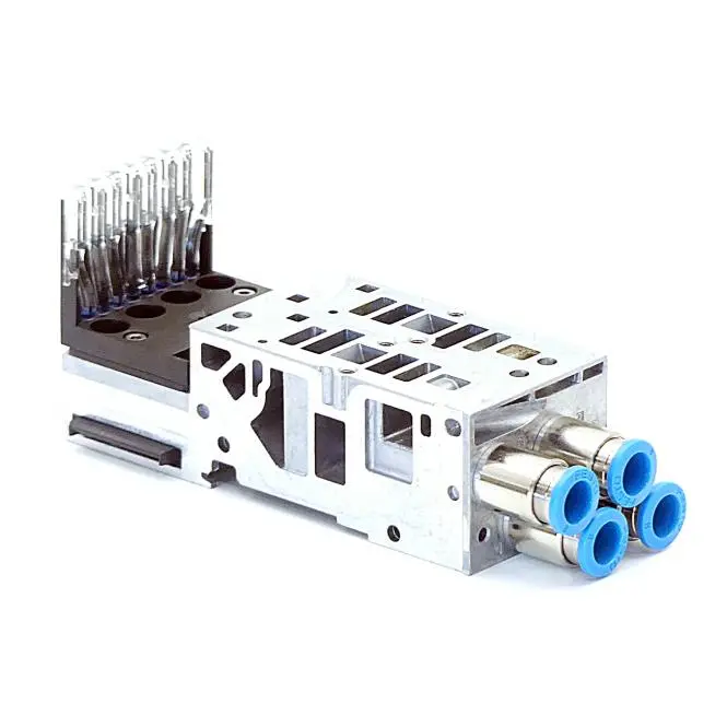 Produktfoto 1 von FESTO Anschlussplatte VMPA2-FB-AP-2-1 mit Elektronikmodul VMPA2-FB-EMG-4 537984