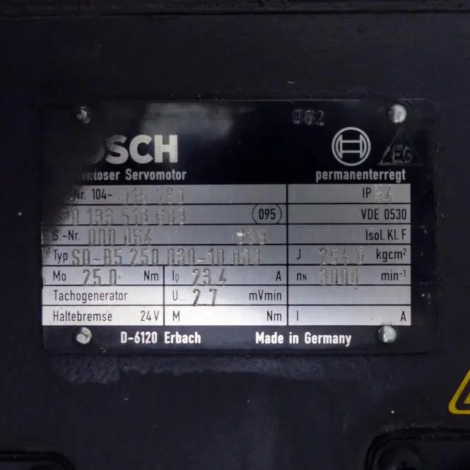 Produktfoto 1 von BOSCH Bürstenöloser Servomotor SD-B5.250.030-10.000