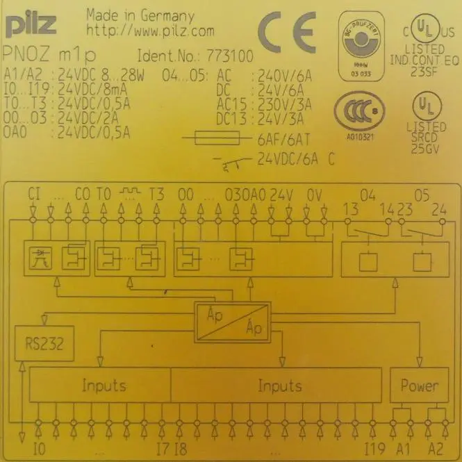 Produktfoto 1 von PILZ PNOZ m1p Kleinsteuerung 773100