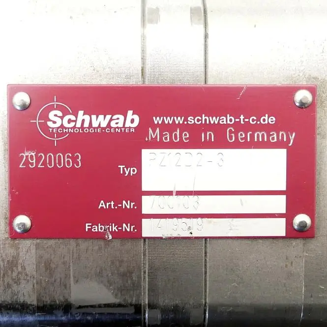 Produktfoto 1 von SCHWAB TECHNOLOGIE-CENTER Zahnradpumpe PZ12D2-3