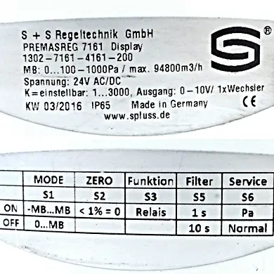 Produktfoto 1 von S+S REGELTECHNIK Volumenstrommessgerät