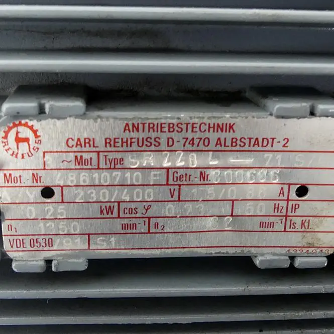 CARL REHFUSS Getriebemotor SR220L-71S/4 SR220L-71S/4