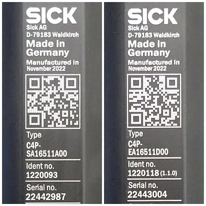 Produktfoto 1 von SICK Sicherheitslichtvorhang deTec4 C4P-SA16511A00, C4P-EA16511D00