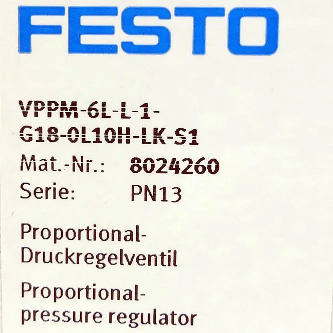 Produktfoto 1 von FESTO Proportional-Druckregelventil 8024260