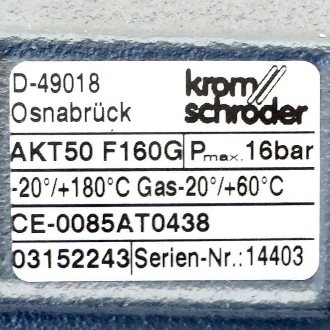 Produktfoto 1 von KROMSCHRöDER Kugelhahn AKT50 F160G