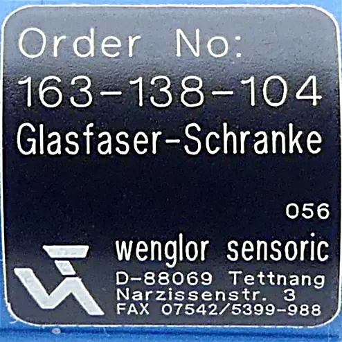 Produktfoto 1 von WENGLOR Glasfaserlichtleiter-Schranke