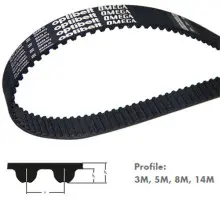 390-3M-9 Neopren-Zahnriemen, Glascord, Omega