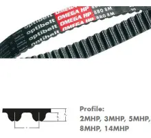1224-8MHP-50 Neopren-Zahnriemen, Glascord, Omega HP