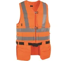 Produktfoto 1 von 08089-860-14, Gr.L Werkzeugweste, hi-vis orange