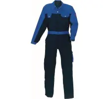 Produktfoto 1 von 00919-430-111, Gr.C64 Overall mit Knietaschen, marine/kornblau