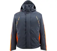 15035-222-01014, Gr.2XL Winterjacke, schwarzblau/hi-vis orange
