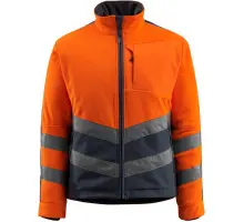Produktfoto 1 von 15503-259-14010, Gr.S Fleecejacke, hi-vis orange/schwarzblau