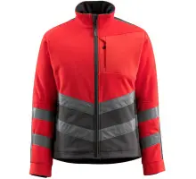 Produktfoto 1 von 15503-259-22218, Gr.M Fleecejacke, hi-vis rot/dunkelanthrazit
