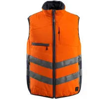 Produktfoto 1 von 15565-249-14010, Gr.2XL Winterweste, hi-vis orange/schwarzblau