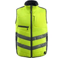 Produktfoto 1 von 15565-249-17010, Gr.S Winterweste, hi-vis gelb/schwarzblau