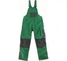 12169-442-0309, Gr.82C54 Latzhose mit Knietaschen, grün/schwarz