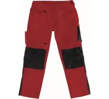 Produktfoto 1 von 12679-442-0209, Gr.76C46 Hose mit Knietaschen, rot/schwarz