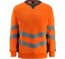 50126-932-14010, Gr.2XL Sweatshirt, hi-vis orange/schwarzblau