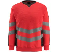 Produktfoto 1 von 50126-932-22218, Gr.S Sweatshirt, hi-vis rot/dunkelanthrazit