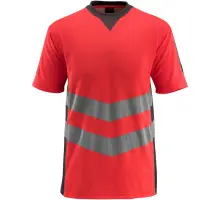 Produktfoto 1 von 50127-933-22218, Gr.L T-Shirt, hi-vis rot/dunkelanthrazit