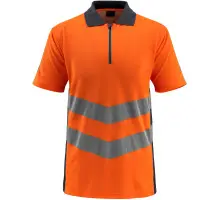 Produktfoto 1 von 50130-933-14010, Gr.M Polo-Shirt, hi-vis orange/schwarzblau