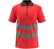 Produktfoto 1 von 50130-933-22218, Gr.2XL Polo-Shirt, hi-vis rot/dunkelanthrazit