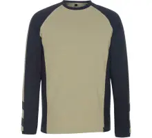 Produktfoto 1 von 50568-959-5509, Gr.XL T-Shirt, Langarm, hellkhaki/schwarz