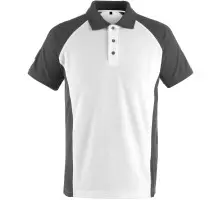 Produktfoto 1 von 50569-961-0618, Gr.2XL Polo-Shirt, weiß/dunkelanthrazit