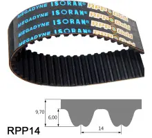 2380-GLD14-55 Neopren-Zahnriemen, RPP Gold