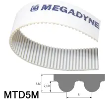 PU 25 MTD 5M Zahnriemen, Stahlcord, Megalinear