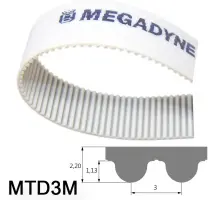 Produktfoto 1 von PU 15 MTD 3M Zahnriemen, Stahlcord, Megalinear