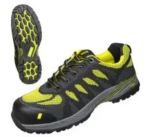 Produktfoto 1 von 7413, Gr.44 Sicherheitshalbschuhe, S1P, schwarz/lime