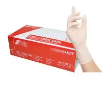 Produktfoto 1 von 8201, Gr.L, Box a 100 Stück Einmalhandschuhe, Latex, weiß