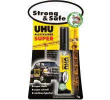 Produktfoto 1 von 46960, 7 g Tube, Infokarte UHU Alleskleber, Super Strong & Safe