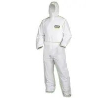 Produktfoto 1 von 9877, Gr.XXXL Einwegoverall, Chem.-schutz, weiß/lime