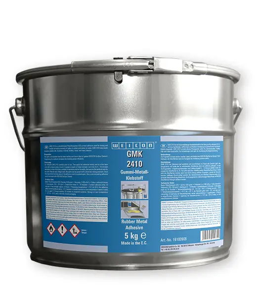 Produktfoto 1 von WEICON GMK 2410 Kontaktklebstoff | haftstarker und schnellhärtender 1K Gummi-Metall-Kleber | 5 kg | braun
