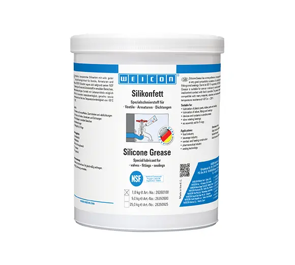 Produktfoto 1 von WEICON Silikonfett | lebensmittelechtes Schmierfett | 1 kg | farblos, transluzent