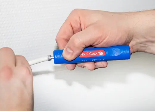Produktfoto 1 von WEICON Coax-Stripper No. 2 | zum Entmanteln und Abisolieren von Koaxialkabel | Arbeitsbereich 4,8 - 7,5 mm Ø | 1 Stück