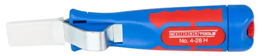 Produktfoto 1 von WEICON Kabelmesser No. 4-28 H | mit  2-Komponenten-Griff  inkl. Hakenklinge und Schutzkappe | Arbeitsbereich 4 - 28 mm Ø | 1 Stück