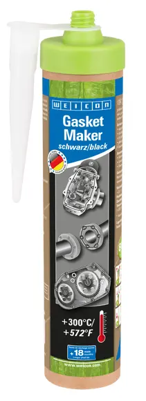 Produktfoto 1 von WEICON Gasket Maker | dauerelastischer Spezial-Dichtstoff | 280 ml (Green Tube) | schwarz